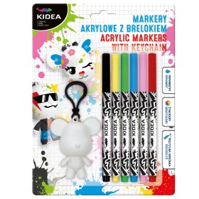 Markery dla dzieci akrylowe z brelokiem Kidea
