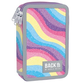 Piórnik szkolny  potrójny Backu up z wyposażenie mold