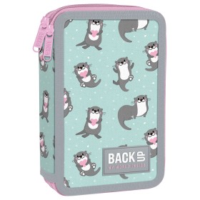 Piórnik szkolny Backup z wyposażeniem wydry cute