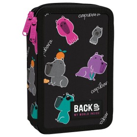 Piórnik szkolny Backup z wyposażeniem kapibara dla dziewczynki