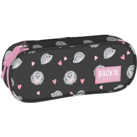 Piórnik szkolny Backup jeżyki szary róż dziewczyna