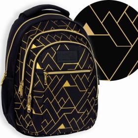 Plecak szkolny dla dziewczynki Back Up czarny ze złotem