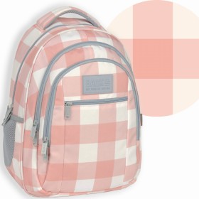 Plecak szkolny dla dziewczynki Back Up – pastelowa szachownica retro