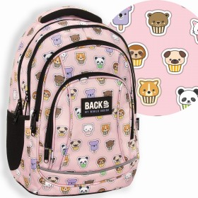 Plecak szkolny dla dziewczynki Back Up – różowy z pandą
