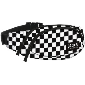 Torba na biodra nerka młodzieżowa Backu up krata czarno białe