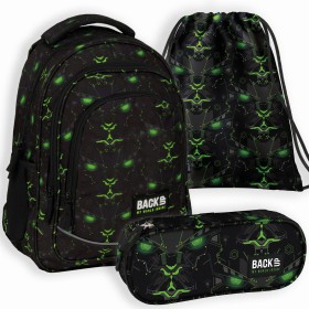 Zestaw szkolny dla chłopca 3w1 Back Up – plecak + piórnik z wyposażeniem + worek, robot z gry, 26 l