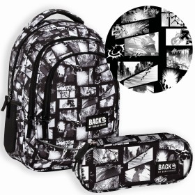 Zestaw szkolny dla chłopca 2w1 Back Up – plecak + piórnik motyw anime manga, 26 l