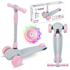 Hulajnoga trójkołowa balansowa jax gray/pink  różowa Kidwell