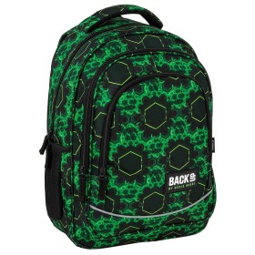 Plecak szkolny dla chłopca Back Up motyw gamingowy, czarno-zielony 26 l