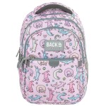 Plecak szkolny dla dziewczynki Back Up 24 l, jamnik piesek, różowy