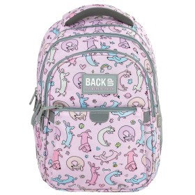 Plecak szkolny dla dziewczynki Back Up 24 l, jamnik piesek, różowy