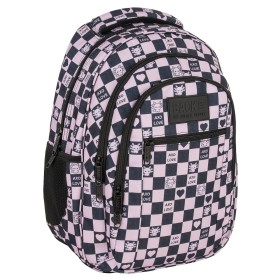 Plecak szkolny dla dziewczynki Back Up szachownica z axolotlem, kratka 26 l