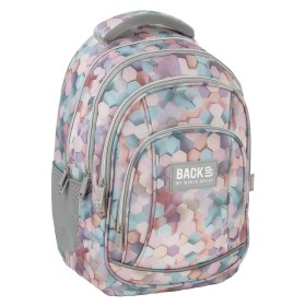 Plecak szkolny dla dziewczynki Back Up fioletowy, beżowy 26 l