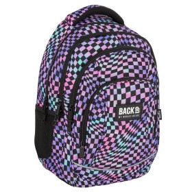 Plecak szkolny dla dziewczynki Back Up fioletowa szachownica, 26 l