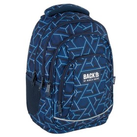 Zestaw szkolny dla chłopca 3w1 Back Up – plecak + piórnik + worek, efekt 3D, granatowo-niebieski, 26 l