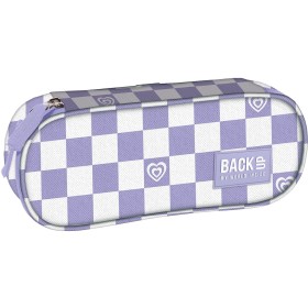 Piórnik szkolny Backup szachownica fioletowa