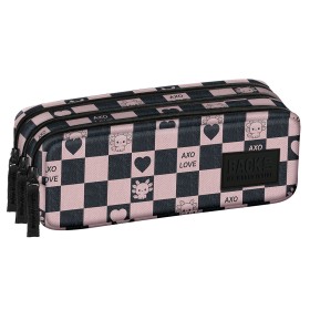 Piórnik szkolny Backup potrójny axolot kratka