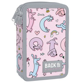 Piórnik szkolny z wyposażeniem Backup potrójny jamnik piesek