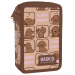 Piórnik szkolny z wyposażeniem Backup potrójny piesek beż