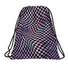 Worek na obuwie wf Backup kratka fiolet