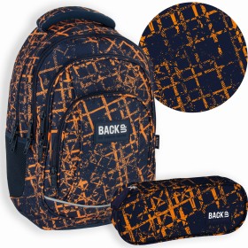 2W1PLECAK BACKUP SZKOLNY GRAFFITI GRANAT+PIÓRNIK DLA CHŁOPCA, MIEJSKI