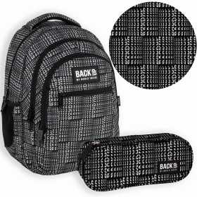 2W1PLECAK BACKUP SZKOLNY GRAFICZNY+PIÓRNIK UNISEX MŁODZIEŻOWY