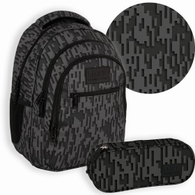 2W1PLECAK BACKUP SZKOLNY SZARY CZARNY+PIÓRNIK UNIWERSALNY KLASYCZNY