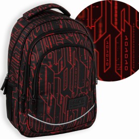 Plecak szkolny dla chłopca Back Up efekt 3D, czarny, 26 l