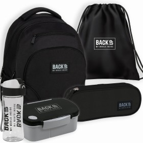Zestaw szkolny dla chłopca 5w1 Back Up – plecak + pórnik + worek czarny, duży