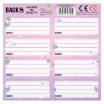 Nalepki na zeszyt szkolny Backup serca brokatowy do prac plastycznych