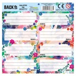 Nalepki na zeszyt szkolny Backup w kwiaty różowy