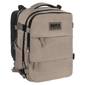 Plecak podróżny kabinowy BACKUP 40x30x20 Ryanair Wizz Air beżowy laptop 24L