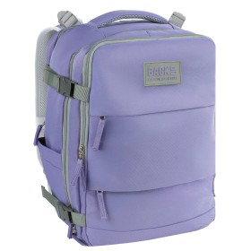 Plecak podróżny kabinowy BACKUP 40x30x20 Ryanair Wizz Air fioletowy laptop 24L 