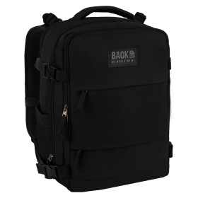 Plecak podróżny kabinowy BACKUP 40x30x20 Ryanair Wizz Air czarny laptop 24L 