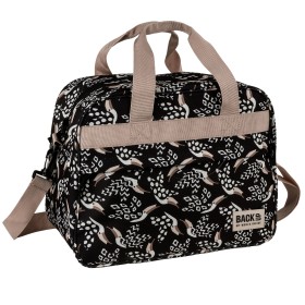  Torba podróżna BACKUP 40x30x20 kabinowa Ryanair Wizz Air tukany czarna beżowa