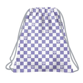 Worek na buty dziewczęcy BackUP fiolet szachownica
