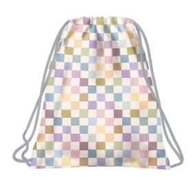 Worek na buty dziewczęcy BackUP pastelowa kratka