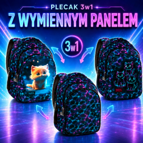 Plecak szkolny dziewczęcy BackUP neonowy