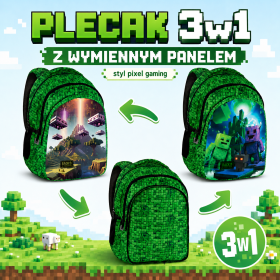 Plecak szkolny chłopięcy BackUP gamingowy