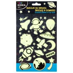 Naklej szkolnymi na ubrania świecące w ciemności kosmos Kidea
