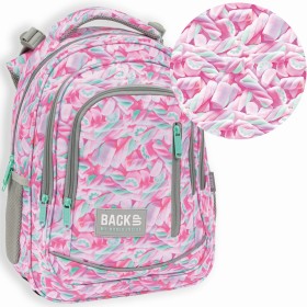 Plecak szkolny dla dziewczynki Back Up pianki, różowy, 24 l