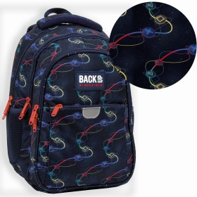 Plecak szkolny dla chłopca Back Up  granatowy, gra konsola 24l