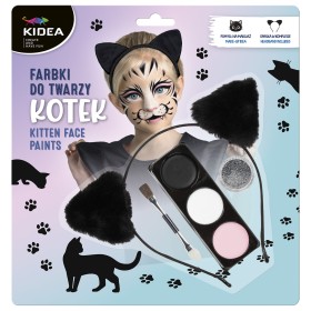 Farbki do twarzy zestaw z opaską  kotek Kidea
